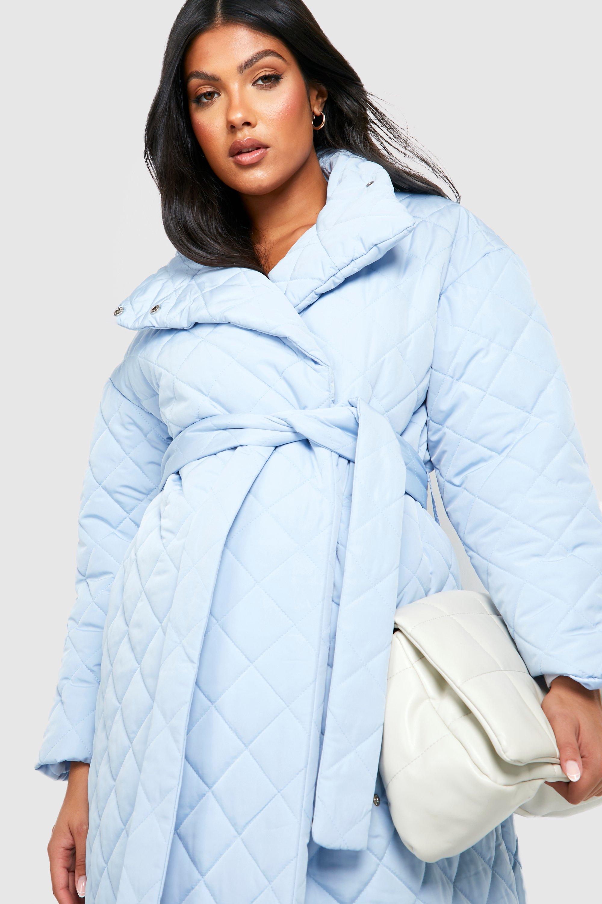 Quilted hot sale wrap coat